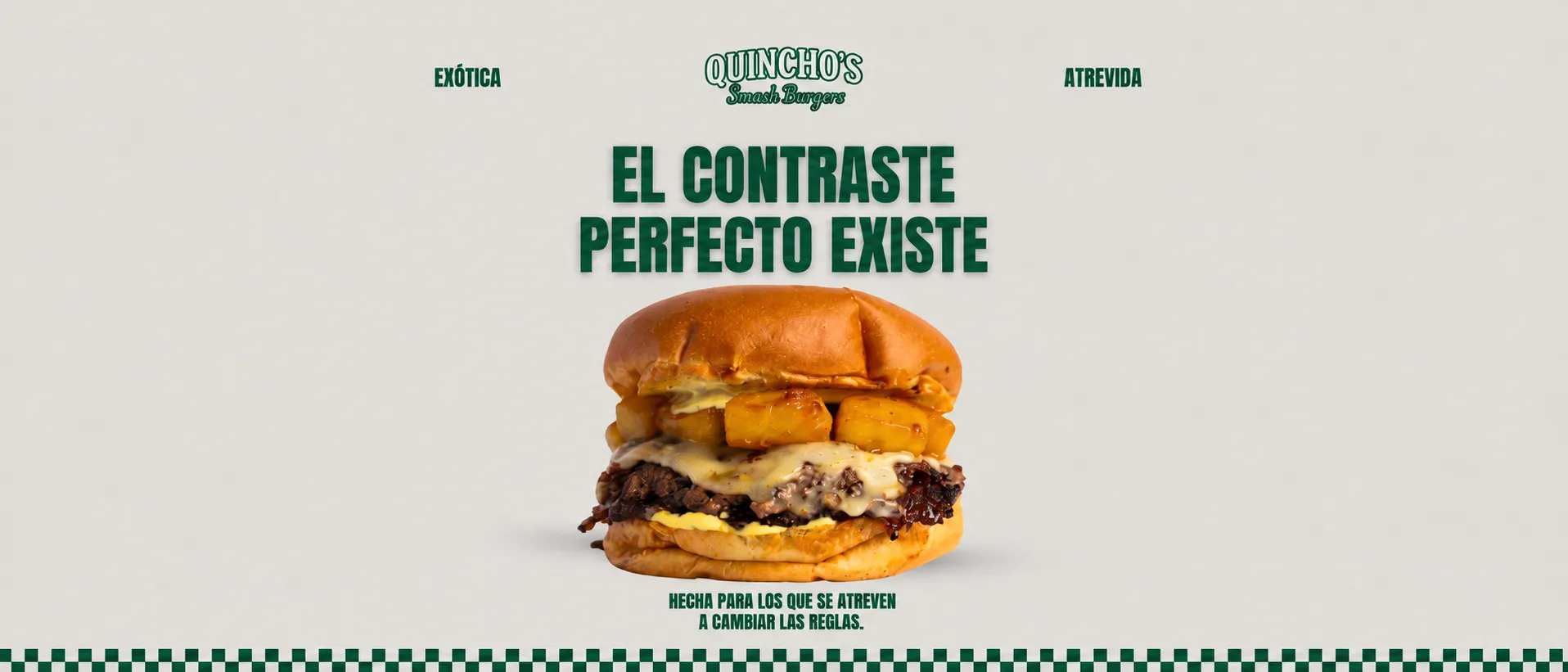 Quincho's Smash Burger con queso y pina - El contraste perfecto existe